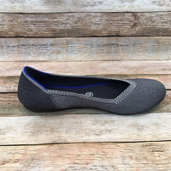 Rothys Size 9.5 The Flat Retired Birdseye Herringbone Round Toe Ballet Flat - Picture 4 of 10